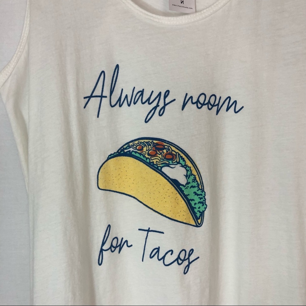 Comune “Always Room For Tacos” Racerback Top XS - Picture 5 of 11